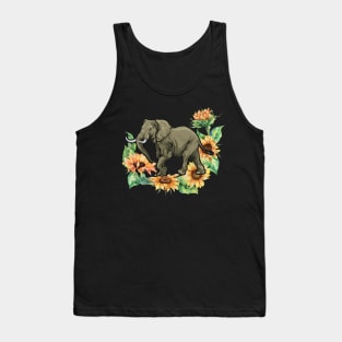 Sunflower Elephant Gift Tank Top